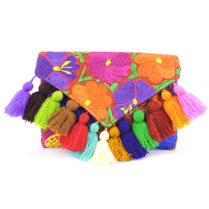 Handmade Boho Crossbody Purse Tassel Embroidered